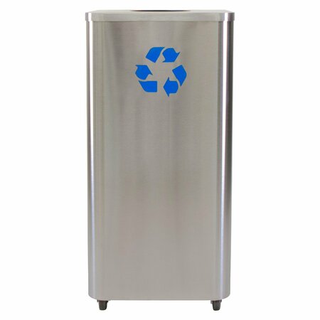 EX-CELL KAISER 24-Gal. Liquids Disposal Companion Recycling Receptacle - Stainless Steel with casters LDR-24 SS